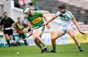 18 September 2022; Liam Hennessy of Glenmore in action against Darragh Corcoran of Shamrocks Ballyhale during the Kilkenny County Senior Club Hurling Championship Round 1 match between Shamrocks Ballyhale and Glenmore at UPMC Nowlan Park in Kilkenny. Photo by Piaras Ó Mídheach/Sportsfile
