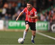 18 September 2022; Michael Duffy of Derry City during the Extra.ie FAI Cup Quarter-Final match between Derry City and Shamrock Rovers at The Ryan McBride Brandywell Stadium in Derry. Photo by Stephen McCarthy/Sportsfile