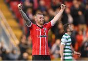 18 September 2022; Mark Connolly of Derry City after his side's victory in the Extra.ie FAI Cup Quarter-Final match between Derry City and Shamrock Rovers at The Ryan McBride Brandywell Stadium in Derry. Photo by Stephen McCarthy/Sportsfile