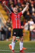 18 September 2022; Mark Connolly of Derry City after his side's victory in the Extra.ie FAI Cup Quarter-Final match between Derry City and Shamrock Rovers at The Ryan McBride Brandywell Stadium in Derry. Photo by Stephen McCarthy/Sportsfile