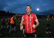 18 September 2022; Shane McEleney of Derry City after his side's victory in the Extra.ie FAI Cup Quarter-Final match between Derry City and Shamrock Rovers at The Ryan McBride Brandywell Stadium in Derry. Photo by Stephen McCarthy/Sportsfile