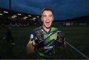 18 September 2022; Derry City goalkeeper Brian Maher after his side's victory in the Extra.ie FAI Cup Quarter-Final match between Derry City and Shamrock Rovers at The Ryan McBride Brandywell Stadium in Derry. Photo by Stephen McCarthy/Sportsfile