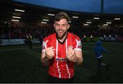 18 September 2022; Will Patching of Derry City after his side's victory in the Extra.ie FAI Cup Quarter-Final match between Derry City and Shamrock Rovers at The Ryan McBride Brandywell Stadium in Derry. Photo by Stephen McCarthy/Sportsfile