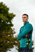 19 September 2022; Jake O'Brien stands for a portrait during a Republic of Ireland U21's press conference at FAI National Training Centre in Abbotstown, Dublin. Photo by Eóin Noonan/Sportsfile