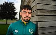 19 September 2022; Eiran Cashin stands for a portrait during a Republic of Ireland U21's press conference at FAI National Training Centre in Abbotstown, Dublin. Photo by Eóin Noonan/Sportsfile