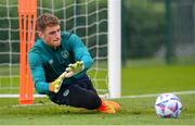 19 September 2022; Goalkeeper Mark Travers during a Republic of Ireland training session at the FAI National Training Centre in Abbotstown, Dublin. Photo by Stephen McCarthy/Sportsfile