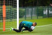 19 September 2022; Goalkeeper Gavin Bazunu during a Republic of Ireland training session at the FAI National Training Centre in Abbotstown, Dublin. Photo by Stephen McCarthy/Sportsfile