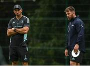 19 September 2022; Backs coach Andrew Goodman and contact skills coach Sean O'Brien during a Leinster Rugby squad training session at UCD in Dublin. Photo by Harry Murphy/Sportsfile
