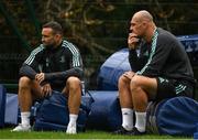 19 September 2022; Dave Kearney, left, and Rhys Ruddock during a Leinster Rugby squad training session at UCD in Dublin. Photo by Harry Murphy/Sportsfile