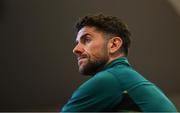 19 September 2022; Robbie Brady during a Republic of Ireland press conference at the FAI Headquarters in Abbotstown, Dublin. Photo by Stephen McCarthy/Sportsfile