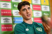 19 September 2022; Callum O’Dowda during a Republic of Ireland press conference at the FAI Headquarters in Abbotstown, Dublin. Photo by Stephen McCarthy/Sportsfile