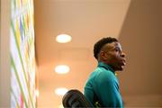 19 September 2022; Chiedozie Ogbene during a Republic of Ireland press conference at the FAI Headquarters in Abbotstown, Dublin. Photo by Stephen McCarthy/Sportsfile