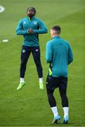 19 September 2022; Michael Obafemi during a Republic of Ireland training session at the FAI National Training Centre in Abbotstown, Dublin. Photo by Stephen McCarthy/Sportsfile