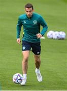 19 September 2022; Seamus Coleman during a Republic of Ireland training session at the FAI National Training Centre in Abbotstown, Dublin. Photo by Stephen McCarthy/Sportsfile