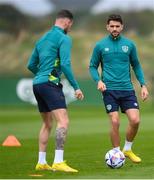 19 September 2022; Robbie Brady during a Republic of Ireland training session at the FAI National Training Centre in Abbotstown, Dublin. Photo by Stephen McCarthy/Sportsfile