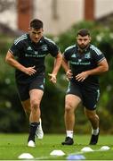 19 September 2022; Dan Sheehan and Michael Milne during a Leinster Rugby squad training session at UCD in Dublin. Photo by Harry Murphy/Sportsfile