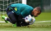 19 September 2022; Goalkeeper Gavin Bazunu during a Republic of Ireland training session at the FAI National Training Centre in Abbotstown, Dublin. Photo by Stephen McCarthy/Sportsfile