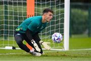 19 September 2022; Goalkeeper Max O'Leary during a Republic of Ireland training session at the FAI National Training Centre in Abbotstown, Dublin. Photo by Stephen McCarthy/Sportsfile