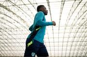 20 September 2022; Chiedozie Ogbene during a Republic of Ireland activation session before training at the FAI National Training Centre in Abbotstown, Dublin. Photo by Stephen McCarthy/Sportsfile