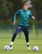 20 September 2022; Nathan Collins during a Republic of Ireland training session at the FAI National Training Centre in Abbotstown, Dublin. Photo by Stephen McCarthy/Sportsfile