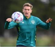 20 September 2022; Nathan Collins during a Republic of Ireland training session at the FAI National Training Centre in Abbotstown, Dublin. Photo by Stephen McCarthy/Sportsfile