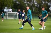 20 September 2022; Matt Doherty and Seamus Coleman, right, during a Republic of Ireland training session at the FAI National Training Centre in Abbotstown, Dublin. Photo by Stephen McCarthy/Sportsfile