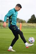 20 September 2022; John Egan during a Republic of Ireland training session at the FAI National Training Centre in Abbotstown, Dublin. Photo by Stephen McCarthy/Sportsfile