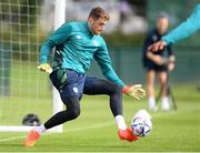 20 September 2022; Goalkeeper Mark Travers during a Republic of Ireland training session at the FAI National Training Centre in Abbotstown, Dublin. Photo by Stephen McCarthy/Sportsfile
