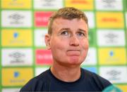 20 September 2022; Manager Stephen Kenny during a Republic of Ireland press conference at the FAI National Training Centre in Abbotstown, Dublin. Photo by Stephen McCarthy/Sportsfile