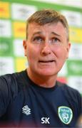 20 September 2022; Manager Stephen Kenny during a Republic of Ireland press conference at the FAI National Training Centre in Abbotstown, Dublin. Photo by Stephen McCarthy/Sportsfile