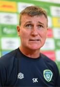 20 September 2022; Manager Stephen Kenny during a Republic of Ireland press conference at the FAI National Training Centre in Abbotstown, Dublin. Photo by Stephen McCarthy/Sportsfile