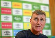 20 September 2022; Manager Stephen Kenny during a Republic of Ireland press conference at the FAI National Training Centre in Abbotstown, Dublin. Photo by Stephen McCarthy/Sportsfile