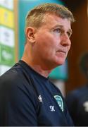 20 September 2022; Manager Stephen Kenny during a Republic of Ireland press conference at the FAI National Training Centre in Abbotstown, Dublin. Photo by Stephen McCarthy/Sportsfile