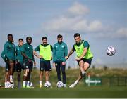 20 September 2022; Seamus Coleman during a Republic of Ireland training session at the FAI National Training Centre in Abbotstown, Dublin. Photo by Stephen McCarthy/Sportsfile