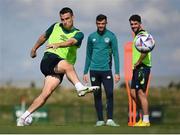 20 September 2022; Seamus Coleman during a Republic of Ireland training session at the FAI National Training Centre in Abbotstown, Dublin. Photo by Stephen McCarthy/Sportsfile