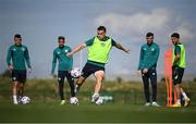 20 September 2022; Seamus Coleman during a Republic of Ireland training session at the FAI National Training Centre in Abbotstown, Dublin. Photo by Stephen McCarthy/Sportsfile