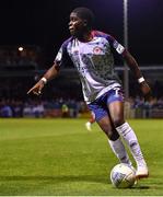 9 September 2022; Serge Atakayi of St Patrick's Athletic during the SSE Airtricity League Premier Division match between Drogheda United and St Patrick's Athletic at Head in the Game Park in Drogheda, Louth. Photo by Piaras Ó Mídheach/Sportsfile