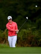 21 September 2022; Leona Maguire of Ireland chips onto the 14th green during the Pro Am ahead of the KPMG Women's Irish Open Golf Championship at Dromoland Castle in Clare. Photo by Brendan Moran/Sportsfile Photo by Brendan Moran/Sportsfile