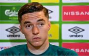 22 September 2022; Conor Coventry during a Republic of Ireland U21 press conference at FAI Headquarters in Abbotstown, Dublin. Photo by Eóin Noonan/Sportsfile