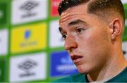 22 September 2022; Conor Coventry during a Republic of Ireland U21 press conference at FAI Headquarters in Abbotstown, Dublin. Photo by Eóin Noonan/Sportsfile