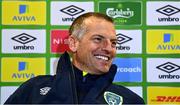 22 September 2022; Manager Jim Crawford during a Republic of Ireland U21 press conference at FAI Headquarters in Abbotstown, Dublin. Photo by Eóin Noonan/Sportsfile