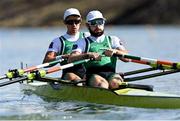 22 September 2022; Paul O'Donovan, right, and Fintan McCarthy of Ireland compete in the Lightweight Men's Double Sculls semi-final A/B 2 during day 5 of the World Rowing Championships 2022 at Racice in Czech Republic. Photo by Piaras Ó Mídheach/Sportsfile