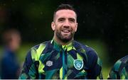 22 September 2022; Shane Duffy arrives to a Republic of Ireland training session at the FAI National Training Centre in Abbotstown, Dublin. Photo by Stephen McCarthy/Sportsfile
