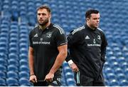 22 September 2022; Jason Jenkins, left, and James Ryan during Leinster rugby Captain's Run at RDS Arena in Dublin. Photo by Harry Murphy/Sportsfile