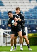 22 September 2022; Jimmy O'Brien and Josh van der Flier during Leinster rugby Captain's Run at RDS Arena in Dublin. Photo by Harry Murphy/Sportsfile
