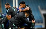 22 September 2022; Vakhtang Abdaladze and Michael Ala'alatoa during Leinster rugby Captain's Run at RDS Arena in Dublin. Photo by Harry Murphy/Sportsfile