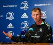 22 September 2022; Head coach Leo Cullen during Leinster rugby press conference at RDS Arena in Dublin. Photo by Harry Murphy/Sportsfile