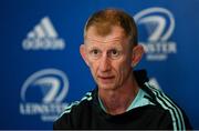 22 September 2022; Head coach Leo Cullen during Leinster rugby press conference at RDS Arena in Dublin. Photo by Harry Murphy/Sportsfile