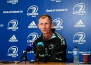 22 September 2022; Head coach Leo Cullen during Leinster rugby press conference at RDS Arena in Dublin. Photo by Harry Murphy/Sportsfile