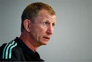 22 September 2022; Head coach Leo Cullen during Leinster rugby press conference at RDS Arena in Dublin. Photo by Harry Murphy/Sportsfile